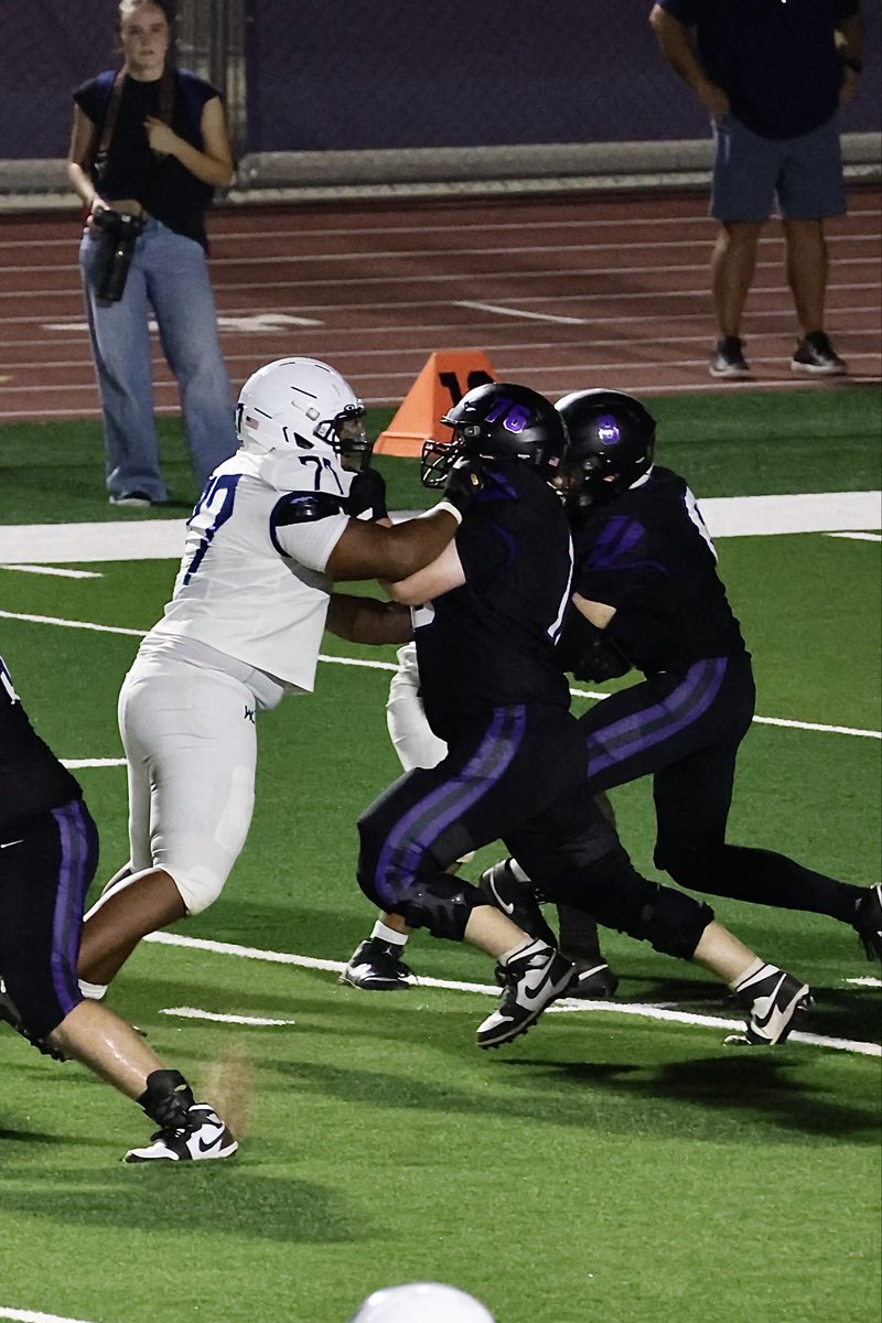 CoachRandall24's tweet photo. Our daughter Ally took some awesome pictures Friday night of Jacob and his team, who won 49-14!  Love watching Jacob’s heart and effort, as he’s the lightest of the starting lineman, but man does he go all out and made some big blocks for multiple touchdown runs and some big gains, and no sacks! #76, it’s fun to watch you play and see your effort, focus, and determination!  You and your brothers are a fun group to watch!
