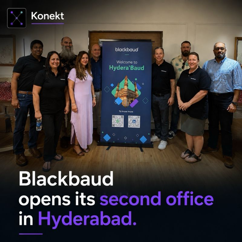 NaFaUpSpo's tweet photo. #US-based software & #AI company #Blackbaud is expanding in #Hyderabad with a new 45,000 sq. ft. facility in the Financial District—its 2nd centre in the city.
The company plans to grow its workforce from 700 to 1,000+ employees over the next 12–18 months.
#GCC https://t.co/oe4nUmiBg8