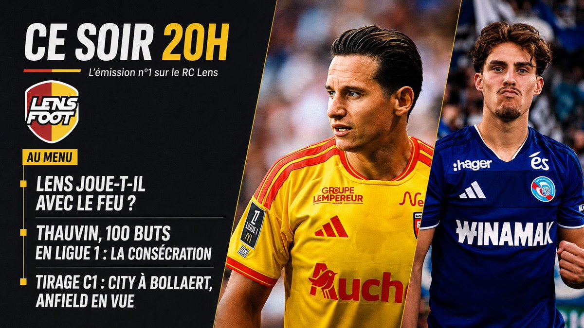 LensFoot1's tweet photo. 🔔Le lundi c’est 𝗟𝗲𝗻𝘀 𝗙𝗼𝗼𝘁 😎#RCLens 🔴🟡
Avec @tadao_officiel
Voici la compo et le menu de l’émission de ce lundi ⤵️
🎙️𝐏𝐈𝐄𝐑𝐑𝐄 𝐋𝐀𝐈𝐆𝐋𝐄
🎙️𝐅𝐑𝐀𝐍𝐂𝐊 𝐐𝐔𝐄𝐔𝐃𝐑𝐔𝐄
🎙️@FredericPeter1
🕗RDV 20h, en direct live sur 𝗬𝗢𝗨𝗧𝗨𝗕𝗘, 𝗫 𝗲𝘁 𝗙𝗔𝗖𝗘𝗕𝗢𝗢𝗞