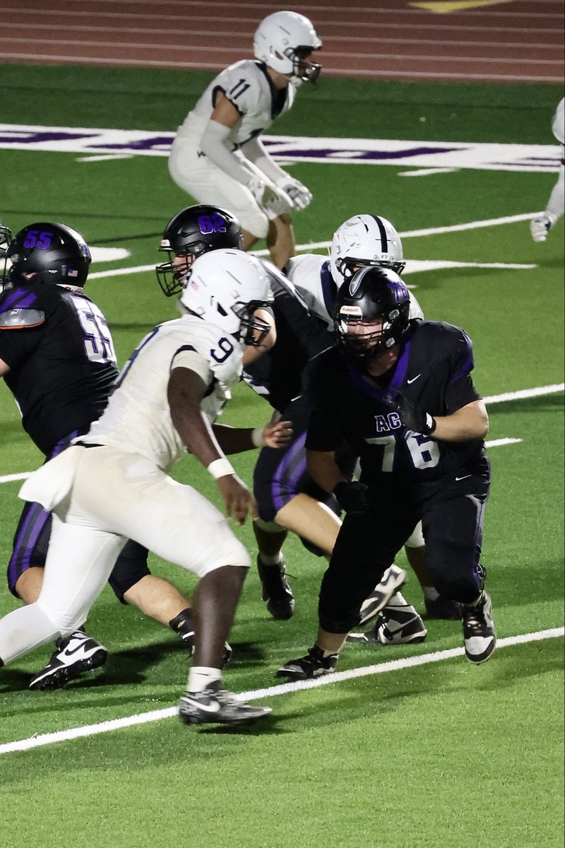 CoachRandall24's tweet photo. Our daughter Ally took some awesome pictures Friday night of Jacob and his team, who won 49-14!  Love watching Jacob’s heart and effort, as he’s the lightest of the starting lineman, but man does he go all out and made some big blocks for multiple touchdown runs and some big gains, and no sacks! #76, it’s fun to watch you play and see your effort, focus, and determination!  You and your brothers are a fun group to watch!