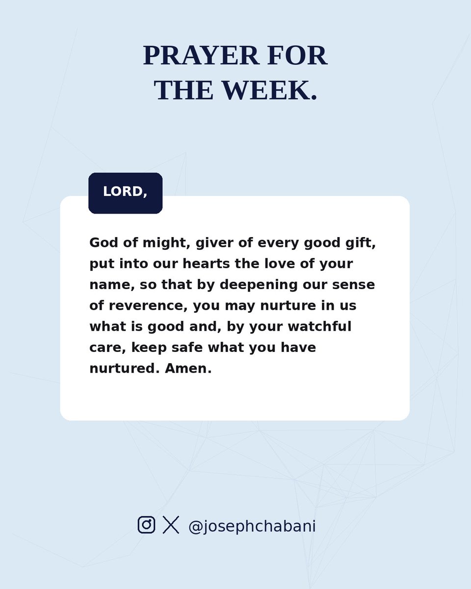 josephchabani's tweet photo. Lord, deepen our reverence for You this week and let that reverence shape what You grow in us. Watch over it. Keep it safe. 🙏🏽

#PrayerForTheWeek #Faith #Prayer https://t.co/1MHZIfx7Yy