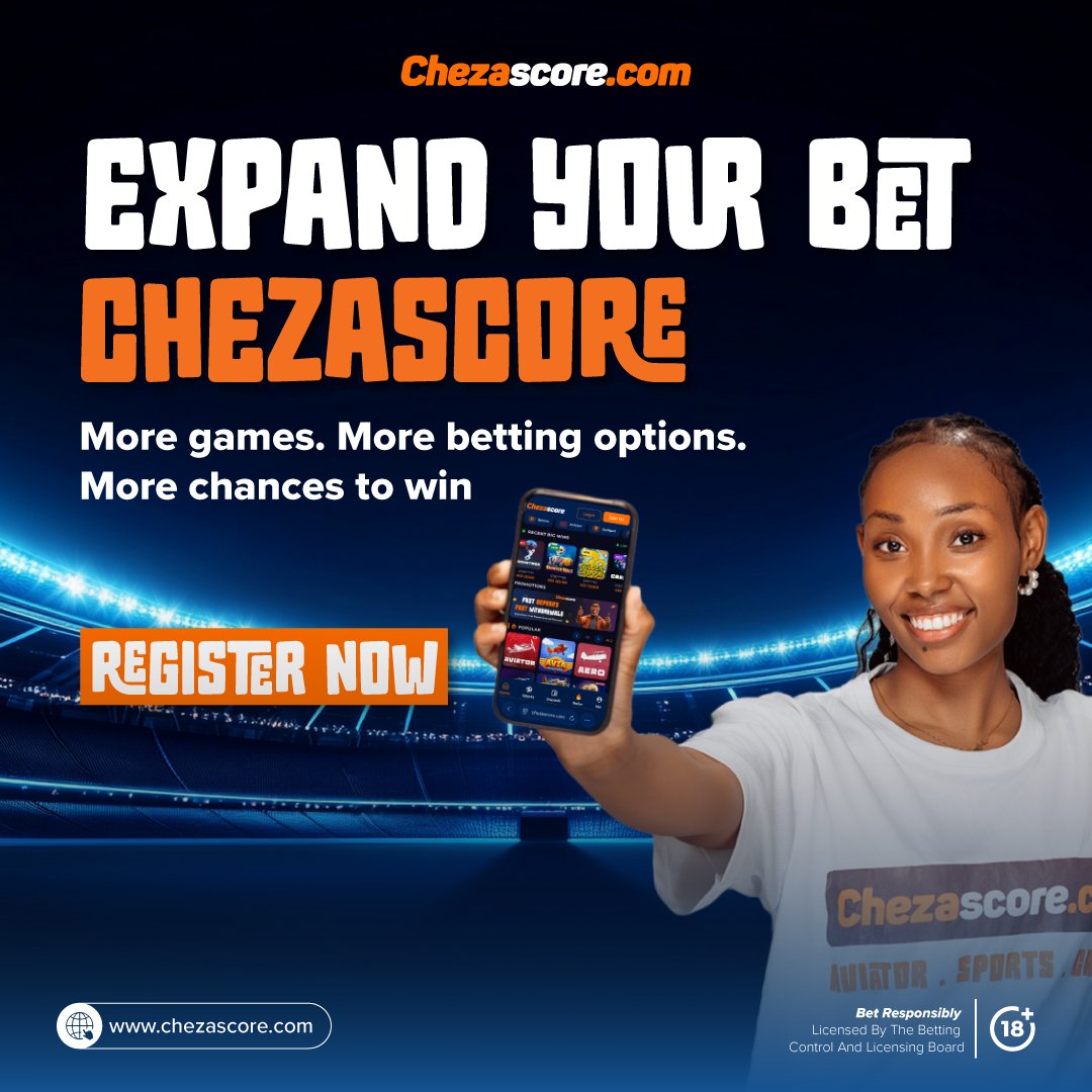 chezascore's tweet photo. More games. More options. More chances to win! β½π―
Why settle for one bet when you can EXPAND YOUR BET with ChezaScore? π
π What game are you betting on today? Drop your pick in the comments! ππ₯
#ChezaScore #ExpandYourBet #BetToWin #FootballBets #SportsBetting #BettingKenya #ChezaScore.com
