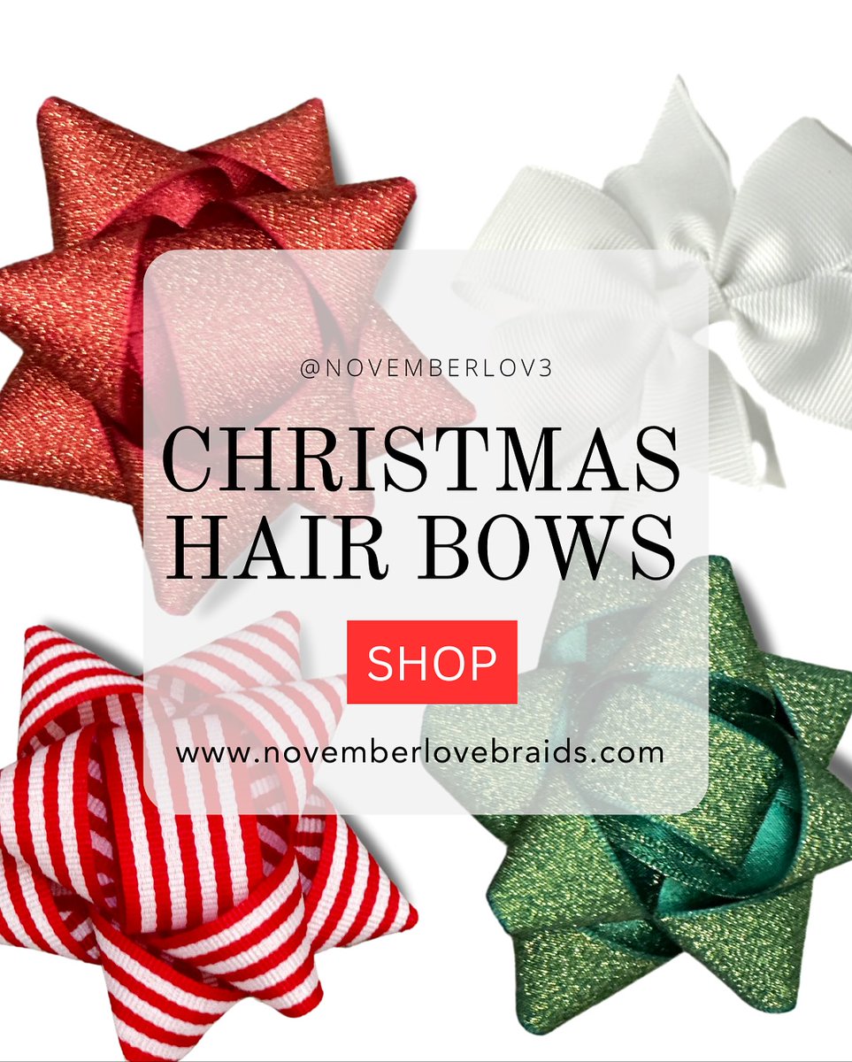 SpartanPepoide's tweet photo. 30% OFF all holiday hair bows. Use code HBD at checkout. https://t.co/5wOlsOVSK2