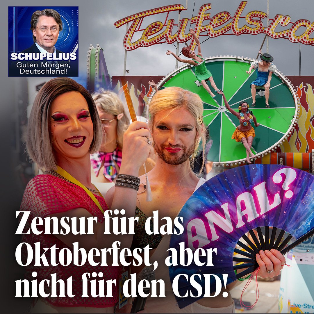 niusde_'s tweet photo. Während auf dem Christopher Street Day („Munich Pride“, 11. bis 28. Juni) alles erlaubt war, kommt zum Oktoberfest die Sittenpolizei. https://t.co/4nmamUyldV https://t.co/PVODyGzVXF