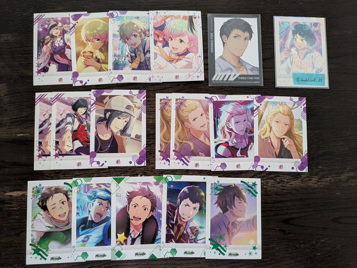 dandelionP_09's tweet photo. 【SideM交換】

《出》
画像参照(ツリー下に続きあり)

《求》
▼ぱしゃこれ
麗：2・3・5・★7・9・11弾
みのり：2・5・★7・★10・11弾
想楽：3・7・★10・11弾
夏来：2・6・★7・★10・11弾
(★優先　弾違い◎)
▼fifs展関連
同種　麗・みのり・夏来・想楽＞悠介・旬

↓ https://t.co/v84GnB7Kqn