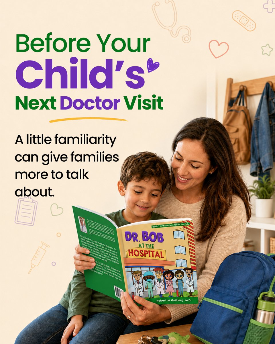 robertgullberg's tweet photo. A #doctor visit can bring plenty of questions. #Reading together beforehand can give parents a natural way to talk about the people, tools, and experiences #children may see during a visit.

Help make healthcare more https://t.co/11Ao23Q2JJ

#ReadersFavorite #booklovers #writers https://t.co/xFyk9TgyjL