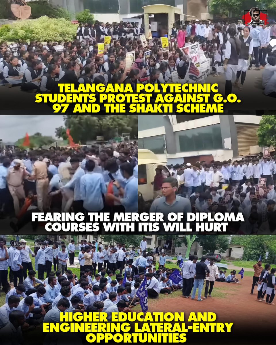 talhacom's tweet photo. Students organisations vallaki support seyyandi jarra. GO 97 valla diploma courses, SBTET autonomy, ECET lateral entry meeda prabhavam padakunda Telangana government order ni revoke cheyyali. https://t.co/Iz5qGZxDvE