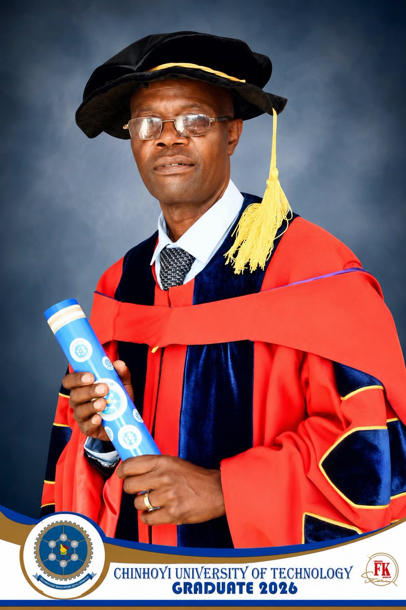 SPumhayi's tweet photo. From being a university security guard in 2006 to a PhD graduate in 2026. 20 years ago, I had no degree, but now I have 5 degrees, including a PhD. Thank you, God https://t.co/C5I7d4xWTw