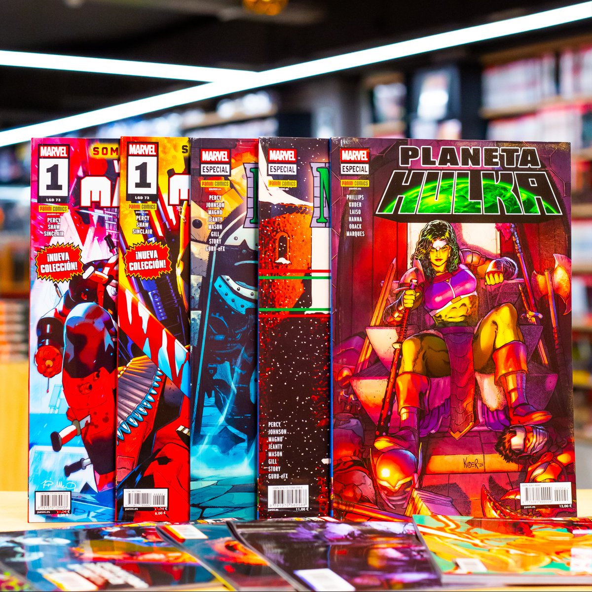 bsraydinn's tweet photo. NOVEDADES: llega el Graperio Marvel de Panini Comics España, con especiales de Hulka y Dr. Doom, la nueva serie de Masacre, continuaciones de Spiderman, X-Men y mucho más. https://t.co/7Qk97HIYQO