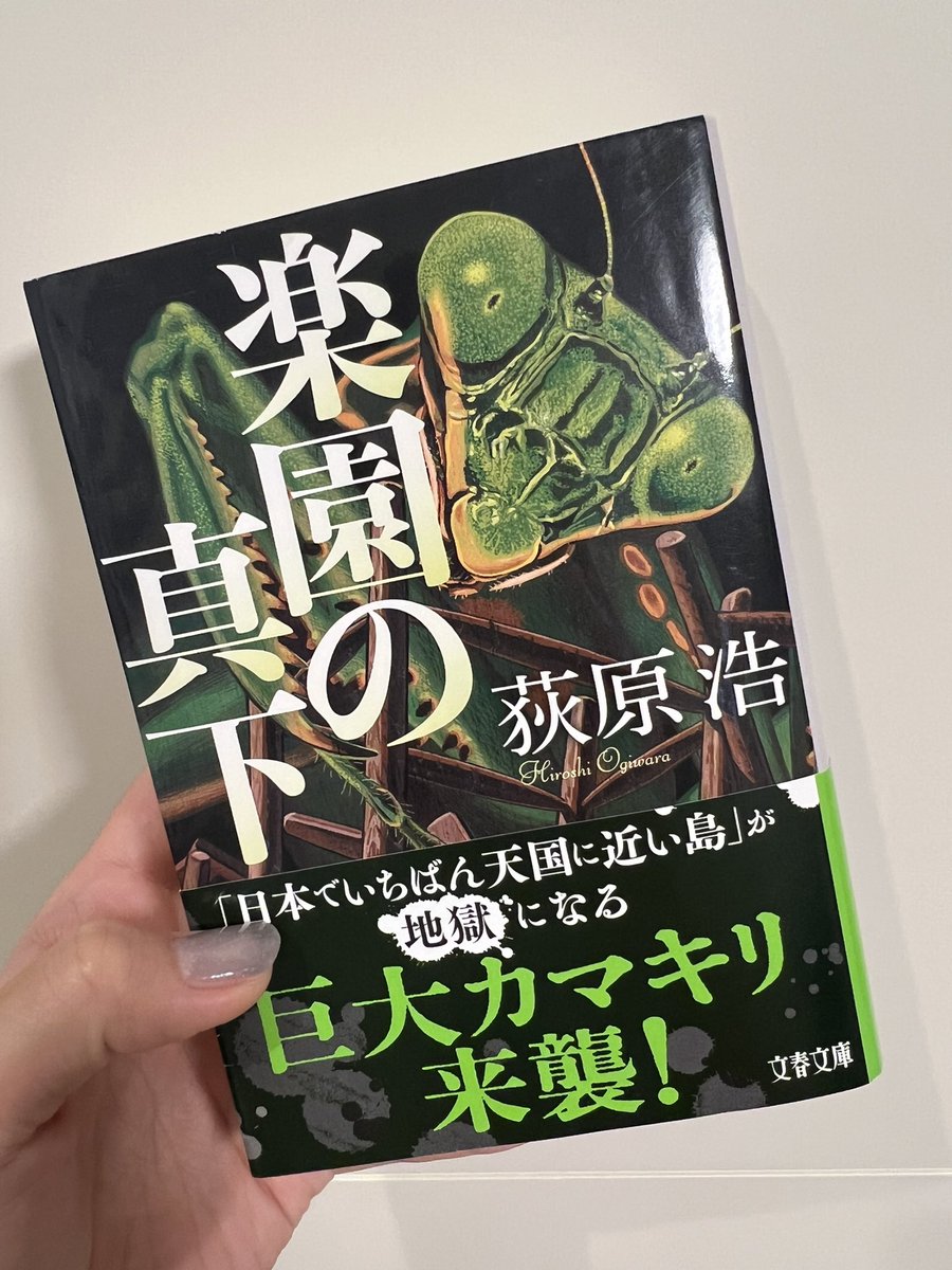 Ddevelopment863's tweet photo. こないだ出勤時ドアに襲来されてピエッ╭(°ㅂ°`)╮ってなった

去年読んだ時はそんなに感動しなかったけど笑 
未だにカマキリ見る度に思い出すということはなかなかの印象を与えてくれた話だったということですね… https://t.co/qQSfAnIobv