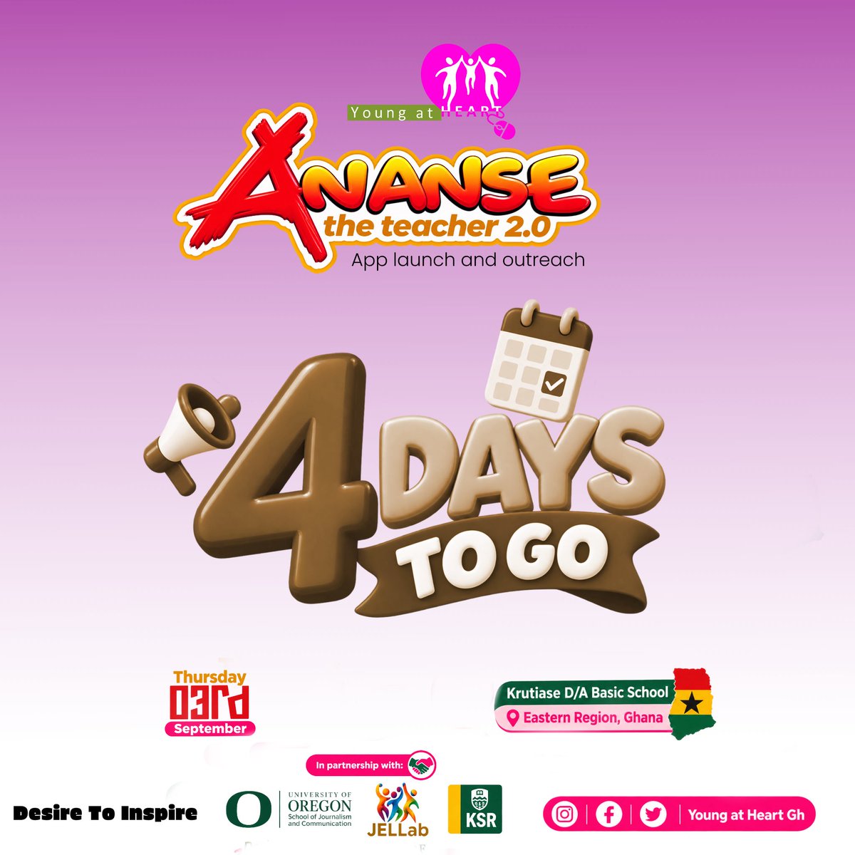 youngatheartgh's tweet photo. We are 4 days away from launching a culture meets Augmented Reality experience, which will revolutionize learning, especially in rural areas. Stay locked in! https://t.co/nUvACD7Egs