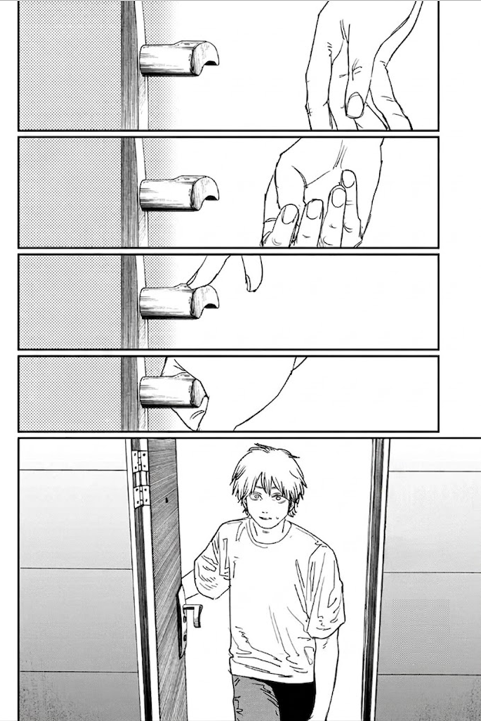 SangLe9149's tweet photo. #Kagurabachi Denji dont open the door https://t.co/9nM5zrcToo