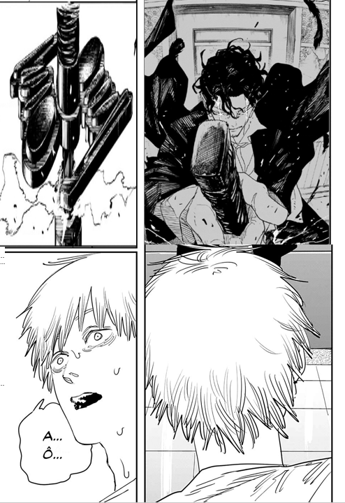 SangLe9149's tweet photo. #Kagurabachi Denji dont open the door https://t.co/9nM5zrcToo