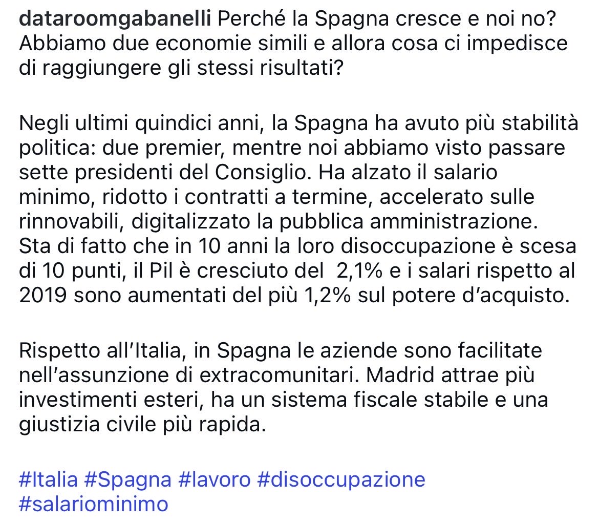 lisameyerildra1's tweet photo. La Spagna cresce e l’Italia collassa https://t.co/Fkuozi7cjc