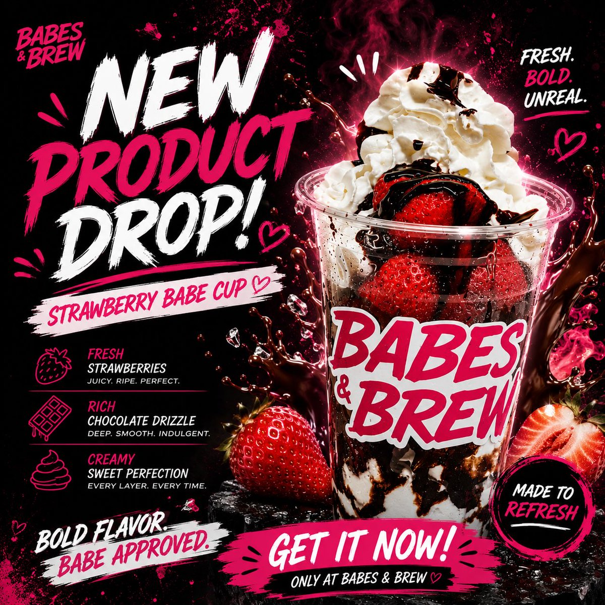 FredericAncrum's tweet photo. NEW DROP 
The Strawberry Babe Cup is here 
Fresh strawberries, whipped cream &amp; chocolate drizzle 
407 N Water St, Milwaukee, WI https://t.co/FWtOUgPXkJ