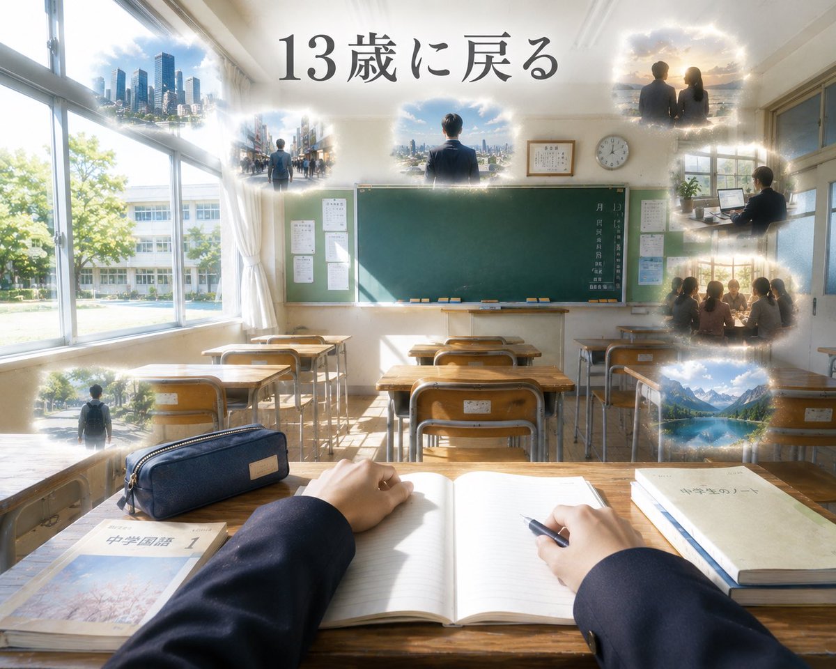 boketezizou's tweet photo. ←「今すぐ3億円貰える」

「今の記憶をすべて持ったまま、
                                     13歳の頃に戻る」→

どっちを選びますか？ https://t.co/ShbgH4fxJi
