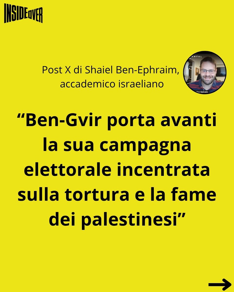 insideoverita's tweet photo. "Abbiamo promesso e abbiamo mantenuto".
È il messaggio di Itamar Ben-Gvir, ministro israeliano della Sicurezza nazionale, che accompagna un video generato con l'intelligenza artificiale e pubblicato sui suoi social.

Un prigioniero palestinese diventa progressivamente emaciato: gli viene tolto il cibo e il suo corpo si riduce fino a mostrare gli effetti della fame. 

Poi il confronto reale.

In un carcere israeliano, durante una visita al reparto femminile, Ben-Gvir chiede a una prigioniera palestinese: "Come sono le vostre condizioni?"
"Critiche", risponde la donna. E comincia a raccontare: “Prendono d’assalto i reparti giorno e notte. Non abbiamo accesso alla doccia. Non possiamo cambiarci la biancheria, ci sono malattie e infezioni. Non riceviamo cure mediche. Non ci vengono garantiti nemmeno i beni di prima necessità”.

Alle parole della prigioniera, Ben Gvir risponde “I giorni da campo estivo nelle prigioni israeliane sono finiti”.

Ben-Gvir si dice “soddisfatto” delle dure condizioni imposte ai prigionieri palestinesi e rivendica di essere direttamente responsabile delle condizioni nelle carceri. 

“Sono felice che abbiamo abbassato le condizioni al minimo dei minimi” dice orgoglioso il ministro israeliano.

Nel messaggio che accompagna il video, Ben Gvir scrive “Le lamentele dei terroristi non mi convincono”.

Da quando si è insediato alla fine del 2022, Ben-Gvir ha inasprito le condizioni di detenzione per i prigionieri palestinesi.

Oltre 100 prigionieri e detenuti palestinesi sono morti nelle carceri israeliane da ottobre 2023.

Circa 9.500 prigionieri palestinesi sono detenuti nelle prigioni israeliane, tra cui 94 donne e oltre 350 bambini.

Organizzazioni per i diritti umani e testimonianze di ex detenuti hanno documentato torture, fame, percosse, isolamento, sovraffollamento e mancata assistenza medica nelle strutture israeliane. 

#bengvir #israel #palestine