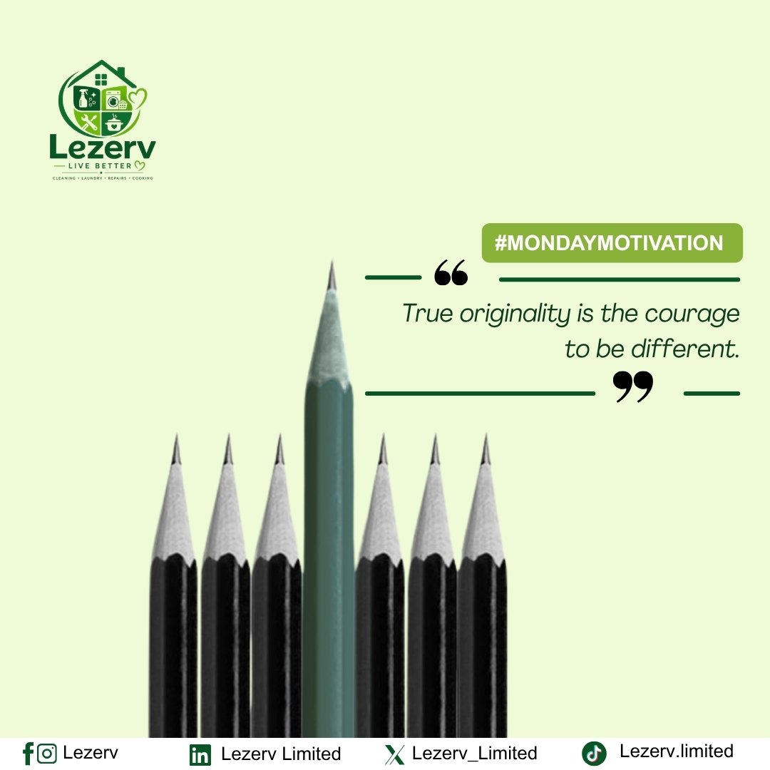 Lezerv_Limited's tweet photo. At Lezerv, we create smarter, simpler solutions for better living. Stand out, stay authentic, and let your uniqueness be your strength. Happy new week! 
#Lezerv #LiveBetter #BeDifferent #NewWeekNewGoals #BBNaija https://t.co/7wmt7Sx59j