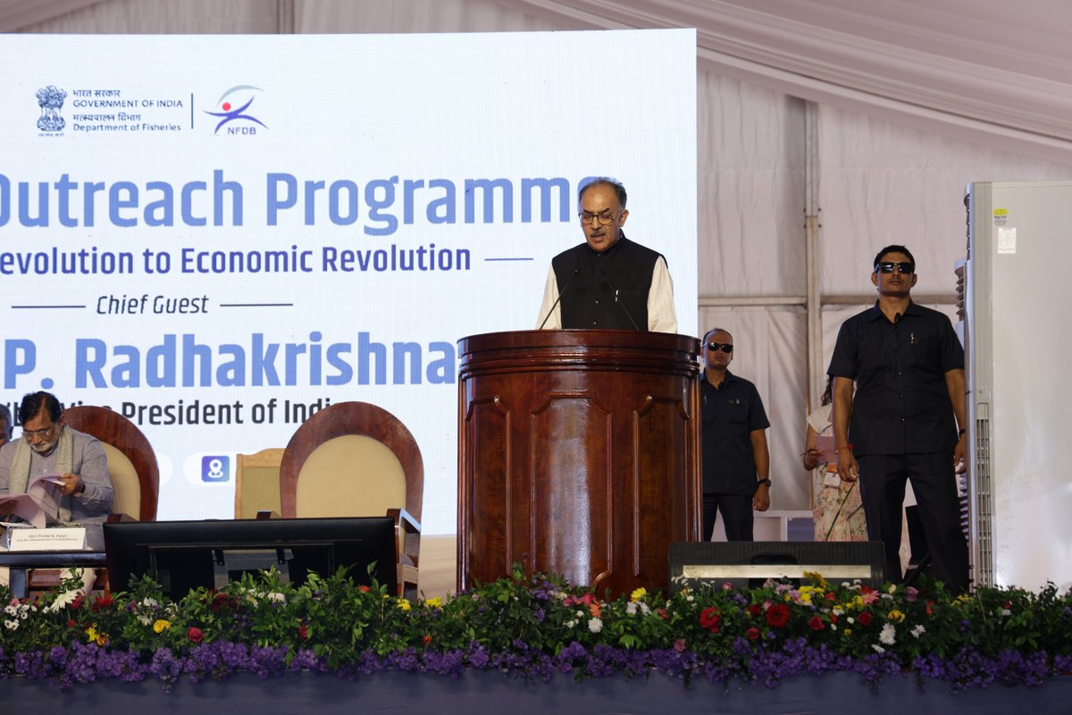 FisheriesGoI's tweet photo. Dr. Abhilaksh Likhi, Secretary, Department of Fisheries, Government of India, delivered the welcome address during the Fisheries Outreach Programme at Agatti, Lakshadweep.

During his address, he highlighted Government of India initiatives for sustainable and responsible fisheries, focusing on FFPOs, cooperatives, fishers, fish farmers and other stakeholders.

Dr. Likhi also underlined Lakshadweep’s potential to emerge as a model for sustainable island fisheries and a hub for high-value tuna and other Blue Economy activities.

#FisheriesOutreach #Lakshadweep #BlueEconomy