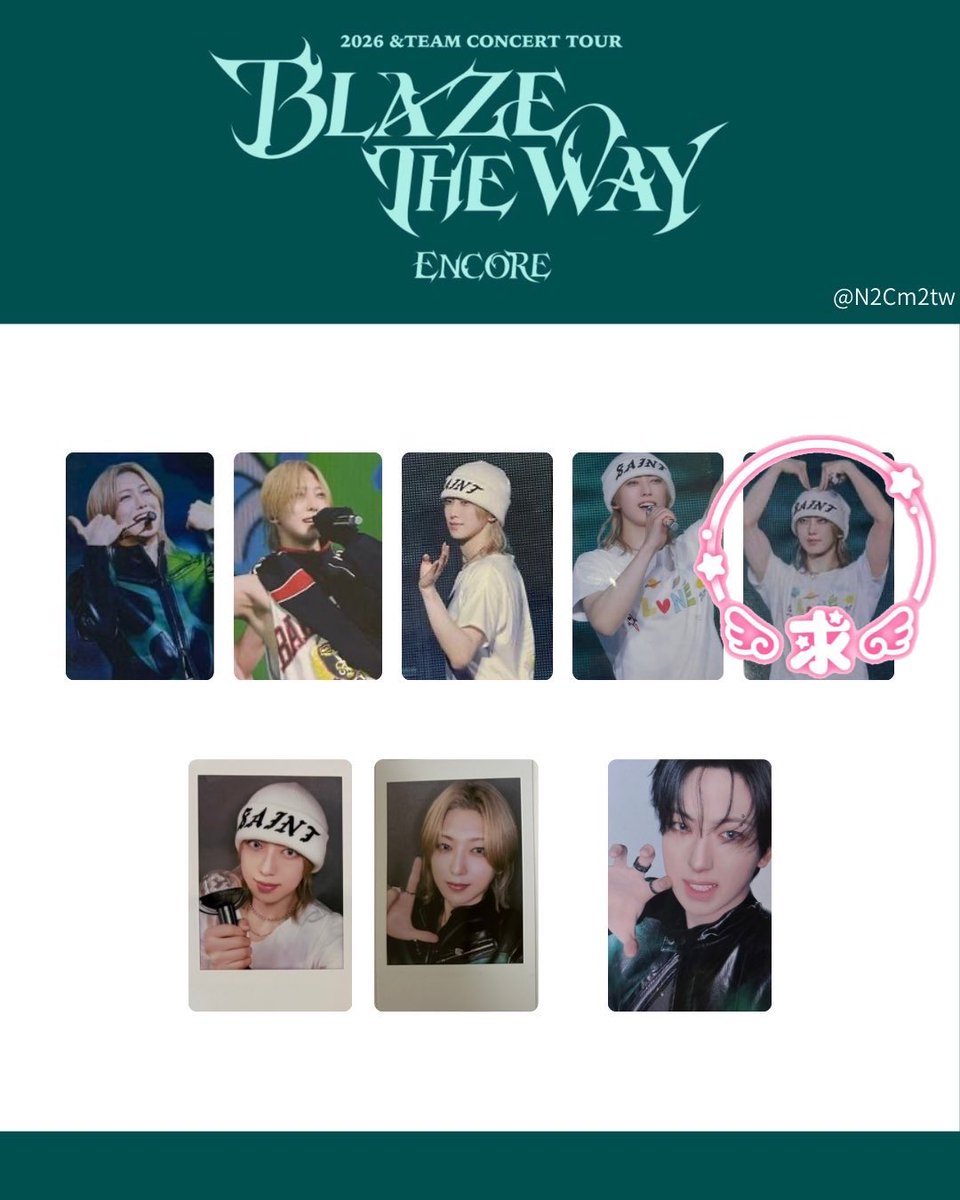 FUMA_06299's tweet photo. &amp;TEAM  BLAZE THE WAY ENCORE
LIVE PHOTO CARD  トレカ交換

【譲】画像　1枚目 K YUMA
【求】画像　2枚目 FUMA

郵送希望です！
お気軽にお声掛けください🎀

#andTEAM交換
#andTEAM_交換 https://t.co/7A84sWl0uP