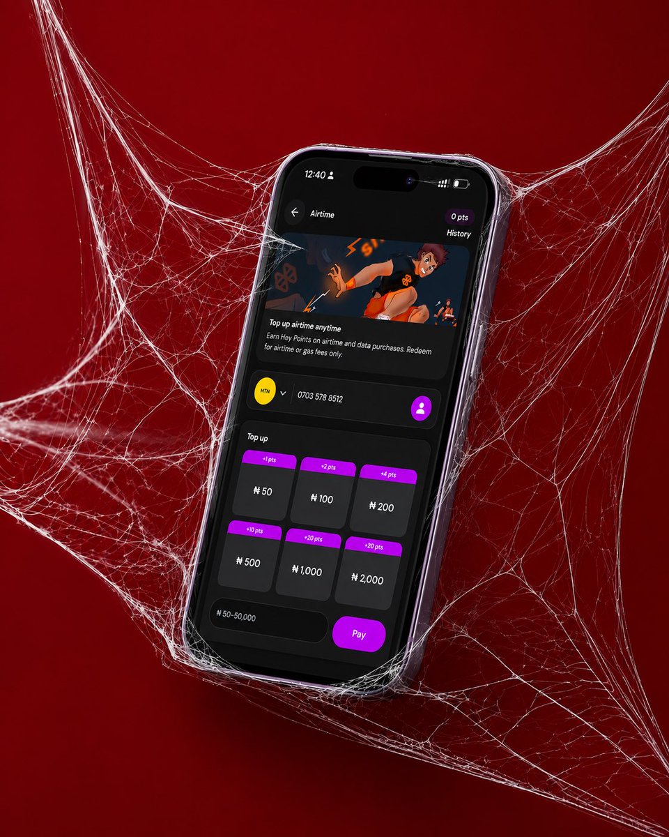 useOrova's tweet photo. The web knew exactly what to catch. 🕸️👀

Buy airtime. Earn points.
 Orova. https://t.co/eur38pkPVE