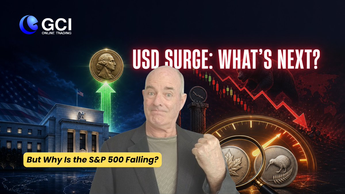 gcifinancial's tweet photo. USD surges as the Fed turns more hawkish.

S&amp;P 500, Gold &amp; Silver fall as traders reassess rate expectations.

Now all eyes are on NZD &amp; CAD rate decisions.

Watch Full Market Outlook Here: https://t.co/gODHnfEJbY

#Forex #USD #SP500 #FederalReserve #NZDUSD #AUDCAD https://t.co/q8zRAVuwdO