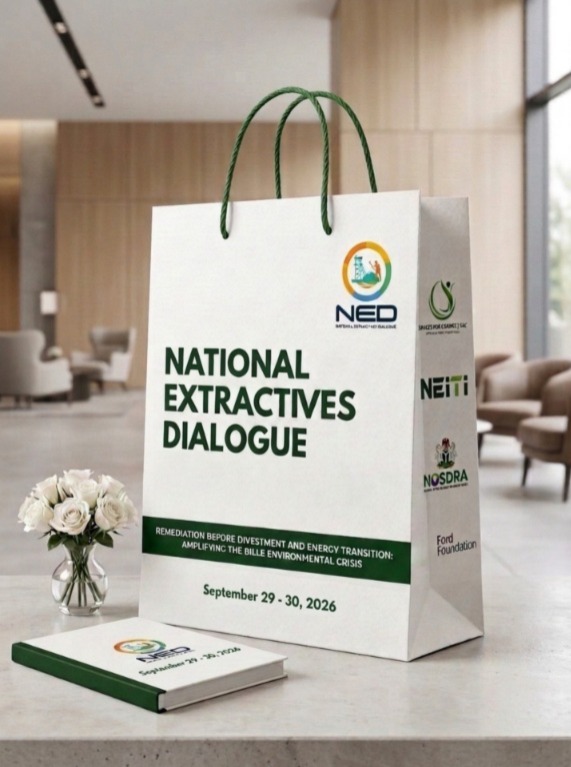 Spaces4Change's tweet photo. ARE YOU READY FOR THE BIGGEST HOST COMMUNITY-LED CONVENING IN THE EXTRACTIVE SECTOR? 

Spaces for Change is pleased to present the 5th edition of the annual National Extractive Dialogue (NED) 2026. Convened around the theme: "Remediation Before Divestment and Energy Transition: Amplifying the Bille Environmental Crisis", this edition will bring together host communities, regulatory bodies, relevant government agencies, independent energy operators, civil society organizations, etc, to interrogate the accelerated onshore asset divestments by International Oil Companies (IOCs) alongside the strategic push towards a national energy transition, and its ongoing environmental impact on host communities across the Niger Delta with special focus on the Bille Kingdom of Rivers State. 

Hosted in partnership with the Nigeria Extractive Industries Transparency Initiative (@nigeriaeiti) and National Oil Spill Detection and Response Agency (@NOSDRANIGERIA) with support from the Ford Foundation (@FordFoundation), the two-day conference will provide a national platform for stakeholders in the extractive sector to converge, dialogue, and advance practical solutions that will amplify grassroot realities, enforce pre-divestment liabilities, and enforce broadened regional governance on transparency in energy transition projects of IOCs in Nigeria. 

See the flier for more details 

Stay tuned as we bring more information about the conference.

#Divestment #NED2026 #HostCommunities #NigerDelta #JustTransition