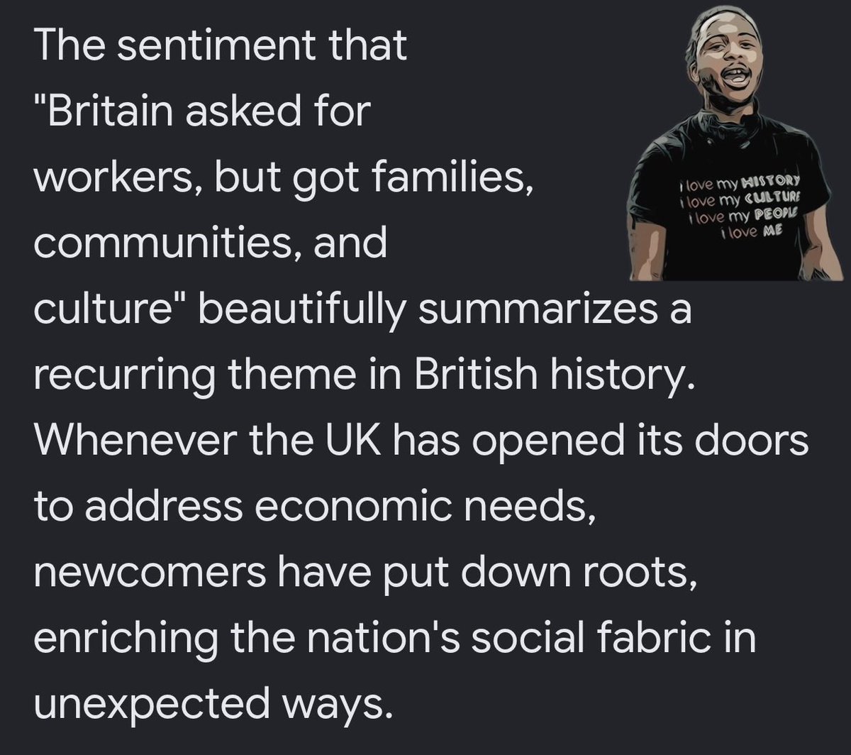 BLM_YOUTH's tweet photo. @NoTanksSoo @Femi_sorry @10DowningStreet @elonmusk @realDonaldTrump @netanyahu @Israel @RupertLowe10 @Nigel_Farage @andyburnham Yes invited.
British put the pleading call out to come help in its war efforts, to help build back Britain. It asked for workers. It got scientists, doctors, nurses, architects, teachers, engineers, it got mother, father, children. It got families, communities. it gained culture. https://t.co/bT6daLvPwW