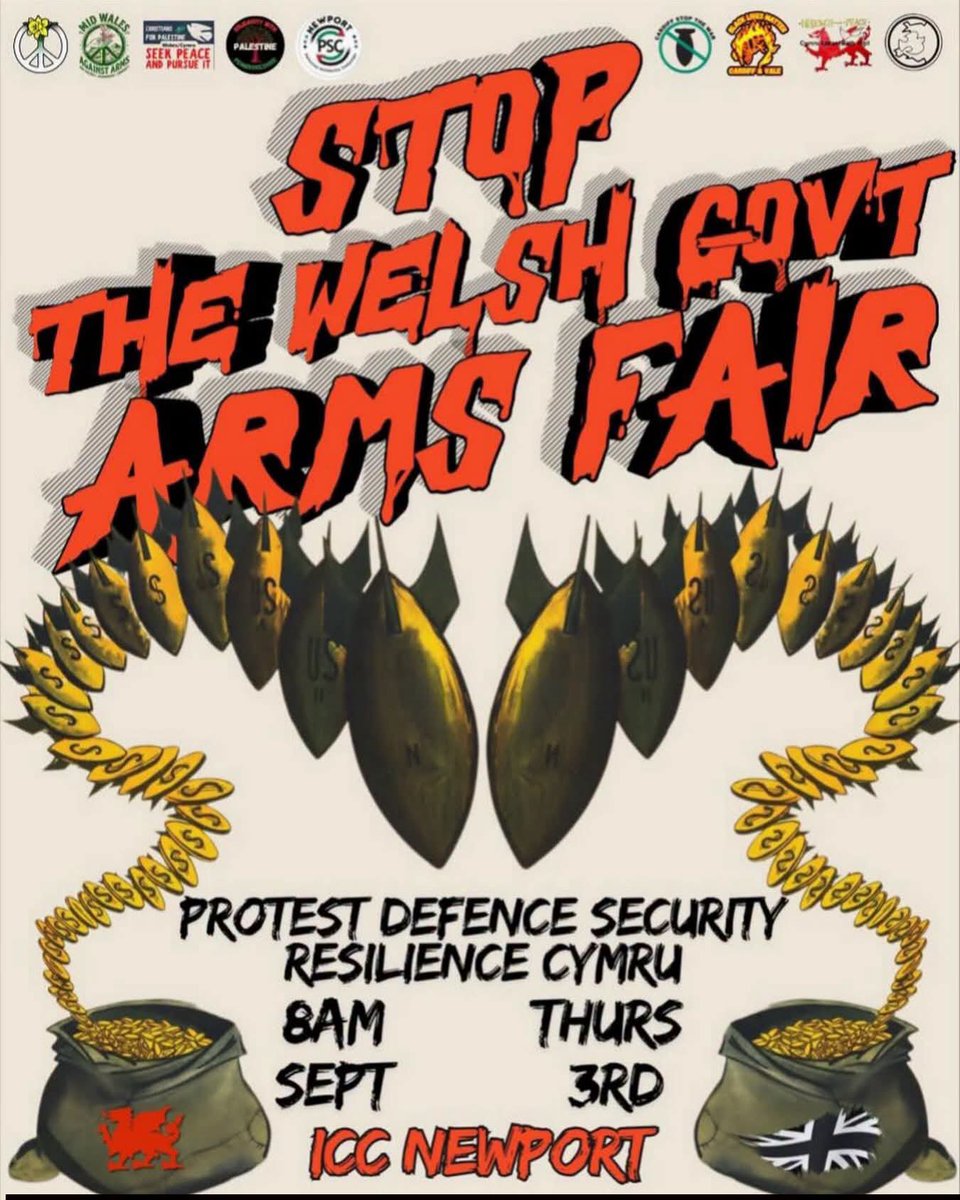 CardiffStW's tweet photo. Wales faces a climate emergency, housing crisis and poverty. Yet the Welsh Government is co-hosting an arms fair with General Dynamics who supply Israel

We need renewable energy, public transport, homes and public services. Not an expanding arms economy

Welfare, not warfare ✊ https://t.co/05MWITpvtT