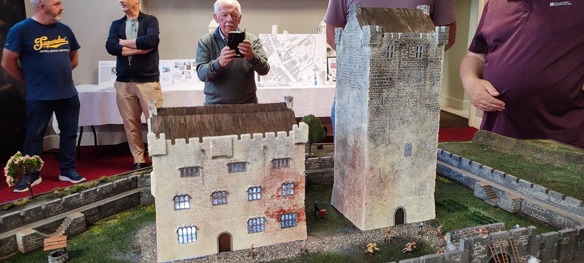 sopelza's tweet photo. Amazing work by #GortModelGroup building and displaying King GUAIRE castle which passed by Gort River...OPW and Council dag and changed the river in late 20th but King Guaire castle site is right there at the start of #GortRiverWalk ... amazing work lads!! https://t.co/bJ0qQkklY6