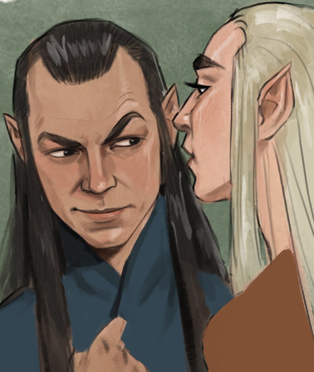 eqmdle's tweet photo. read a fic of them for the first time in like 8 years and it was everything I could’ve ever wanted ab them being besties and getting up to mischief but more like Thranduil’s mischief while Elrond’s too in love to not tag along 😤🥹 https://t.co/WYvbr8jWGd