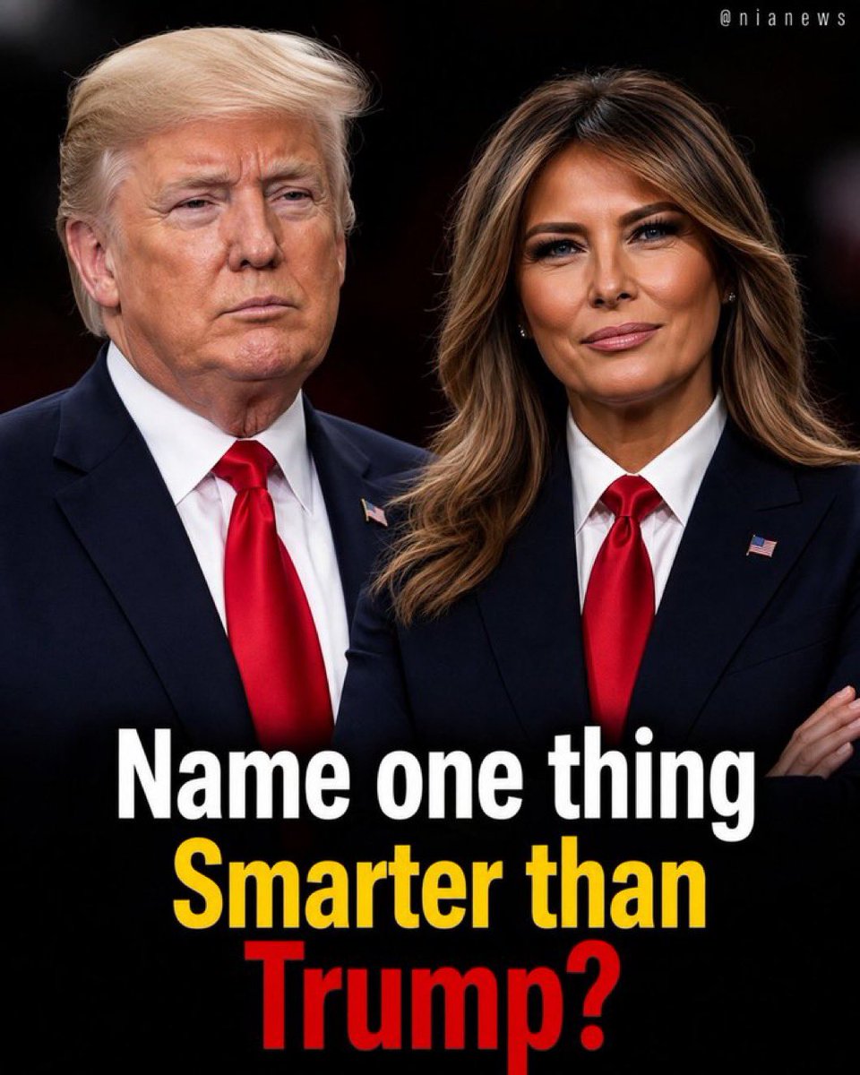 AFlorence10462's tweet photo. Name one thing smarter than Melania Trump and Donald Trump?

This "Best president and FLOTUS" duo is literally perfect and smartest!

You can't prove me wrong otherwise!🫵🇺🇸 https://t.co/PJnvrzIVaZ