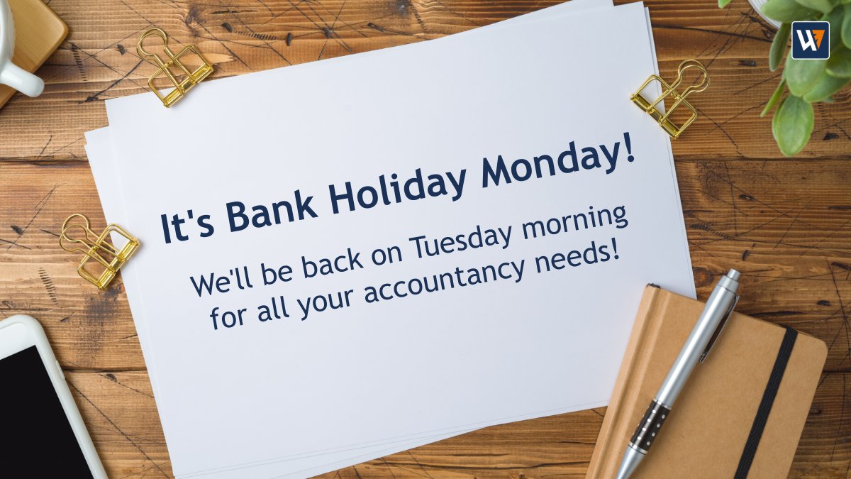 whitingsllp's tweet photo. It's Bank Holiday Monday! ☀️😎

We'll be back on Tuesday morning for all your accountancy needs! https://t.co/13HKIqAMwO