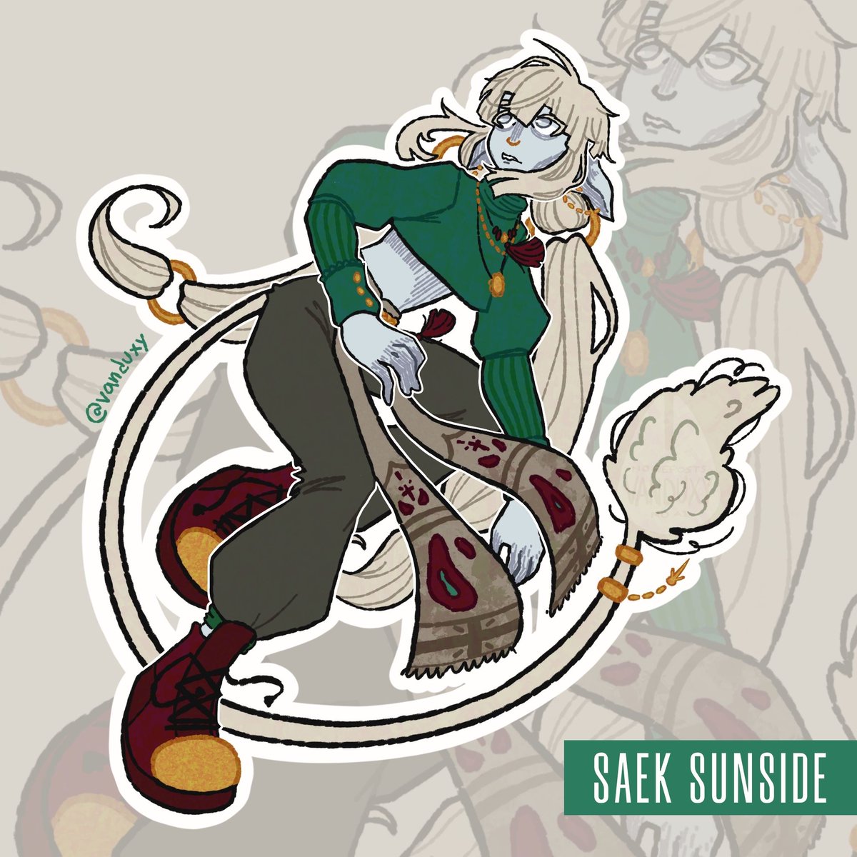 Vanduxy's tweet photo. Seventeenth day of posting my ArtFight Attacks!
This is Saek Sunside!

#artfight #artfight2026 #attack #illustration #digitalart https://t.co/LYpMhTls8E