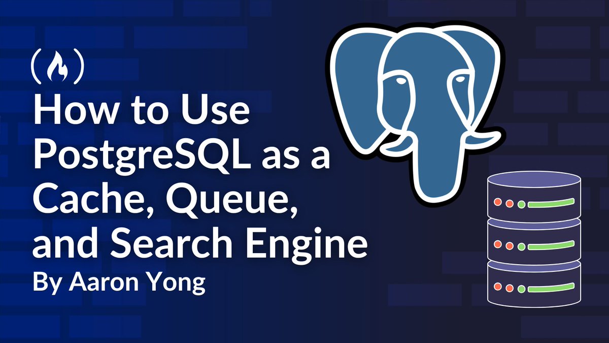 freeCodeCamp's tweet photo. PostgreSQL can do a lot more than store relational data.

In this article, Aaron shows you how to use it as a cache, job queue, search engine, and pub/sub layer using built-in features.

You’ll also learn when Postgres is enough and where specialized tools still win out.

https://t.co/D254wm92OB