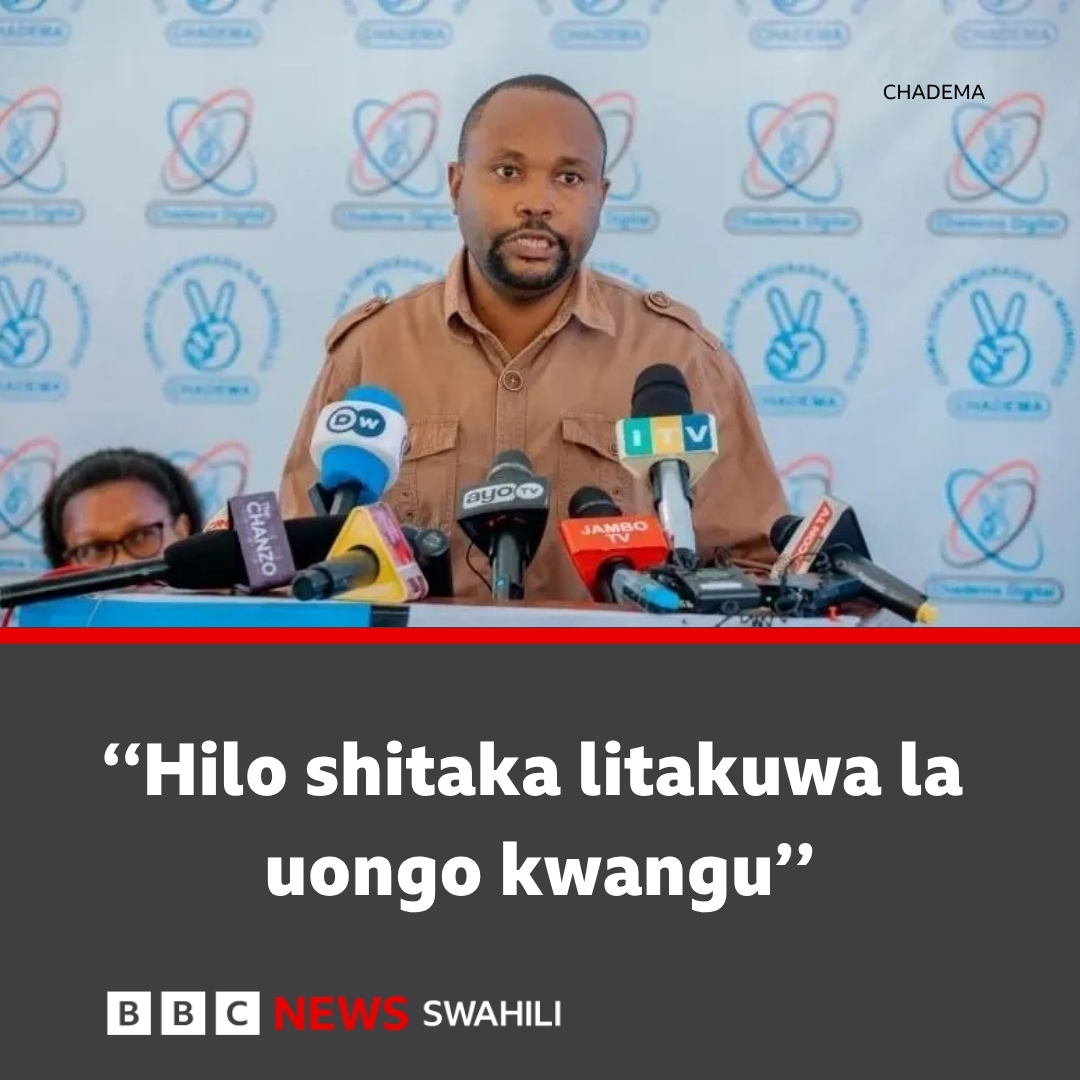 bbcswahili's tweet photo. Mnyika aendelea kuwasilisha ushahidi mahakamani
https://t.co/9k6vcXJRRw https://t.co/rSel2sgLSd