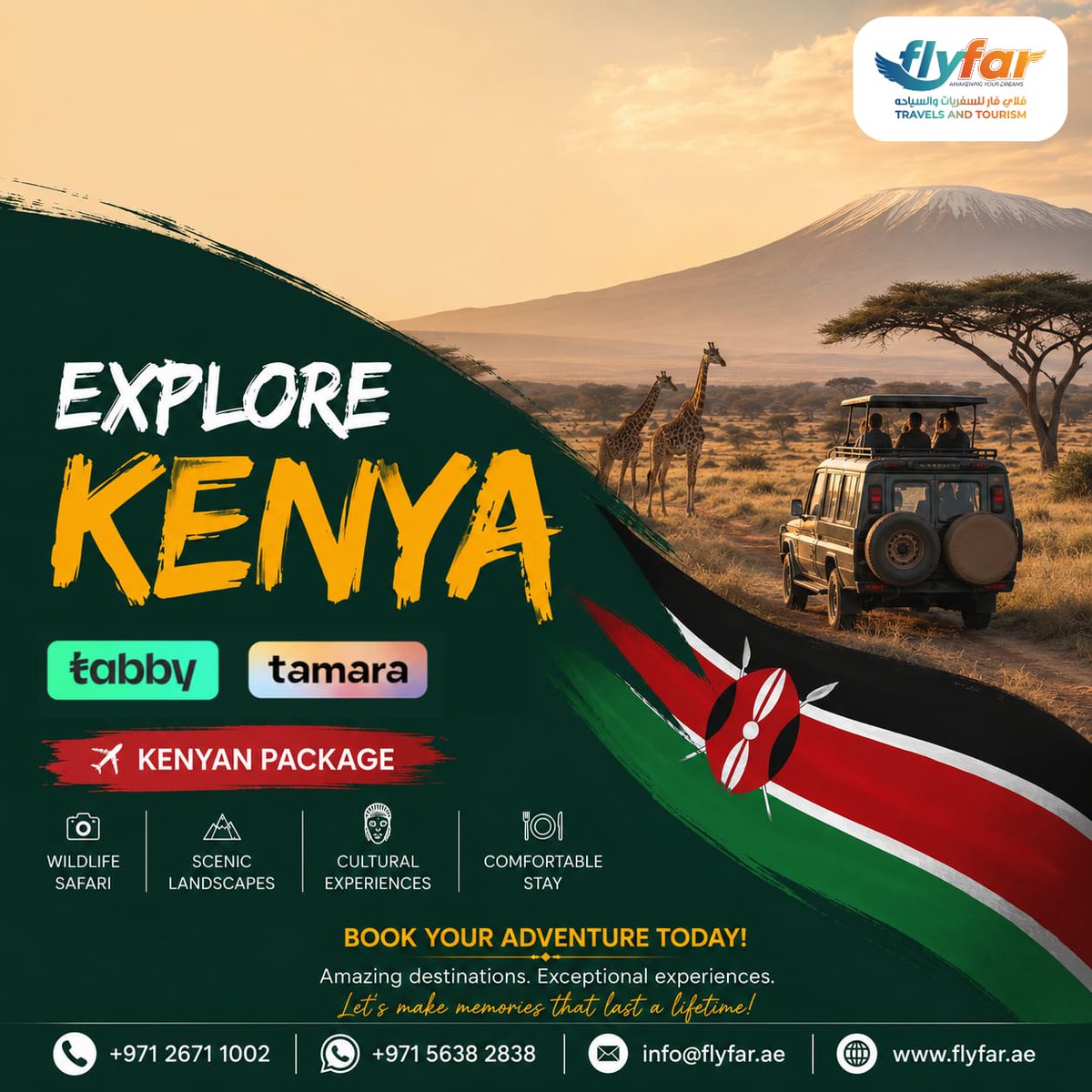 T_HayWilliams's tweet photo. Explore Kenya, where adventure comes alive. Enjoy thrilling wildlife safaris, stunning landscapes, rich culture, premium stays, and flexible payment options. Reserve your unforgettable African journey today. https://t.co/xbSNRIGqg5