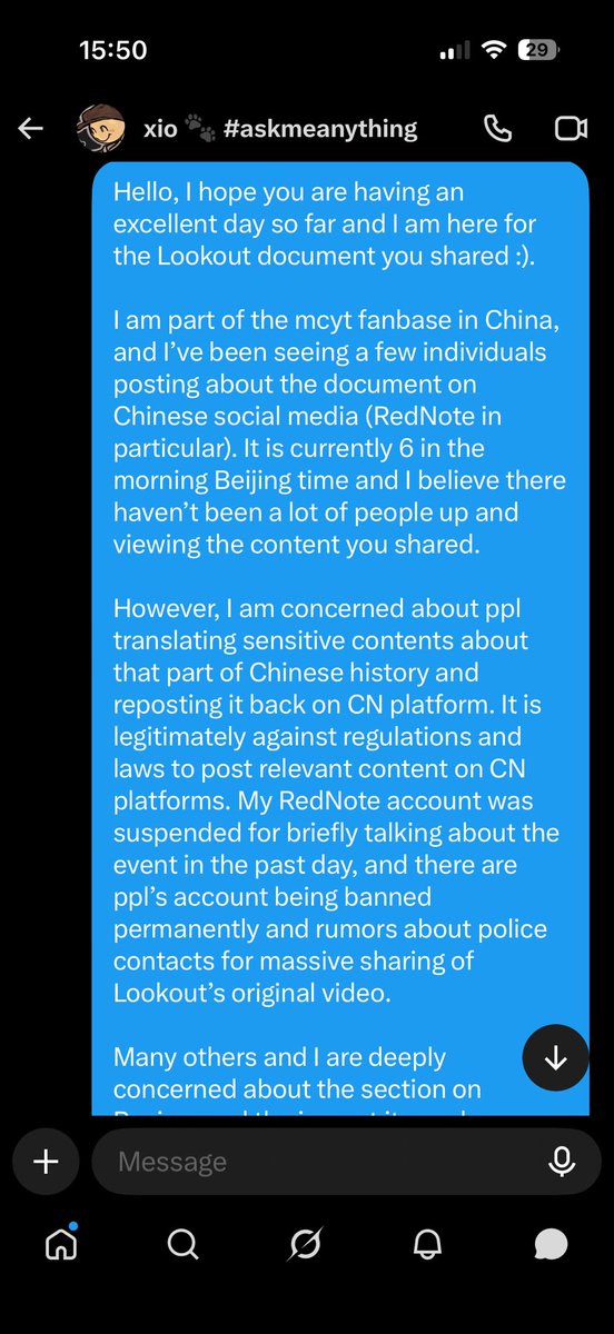 Noc93949994's tweet photo. @xioslop I’m sorry for the non-consent. I’m sending this to remind CN viewers to not repost details of the historical event back on CN platforms. Please read my message and I really hope creators of the doc can see it too. It is hurting real people and we don’t want it to escalate further https://t.co/pZU02hNvod