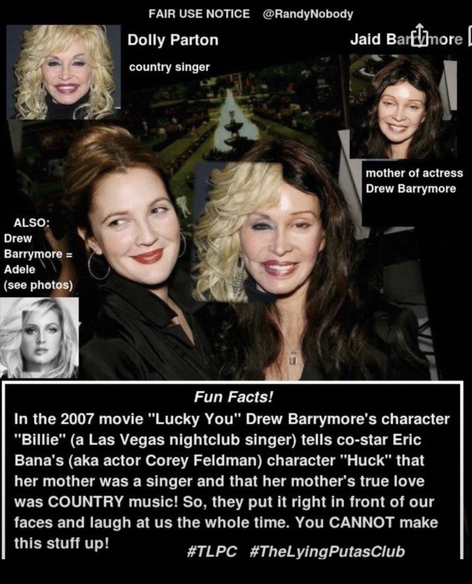 myfriendblondie's tweet photo. Kenny Rogers is John Barrymore.
Dolly Parton is Jaid Barrymore. 
Drew Barrymore’s parents. https://t.co/W0haTfU4RH