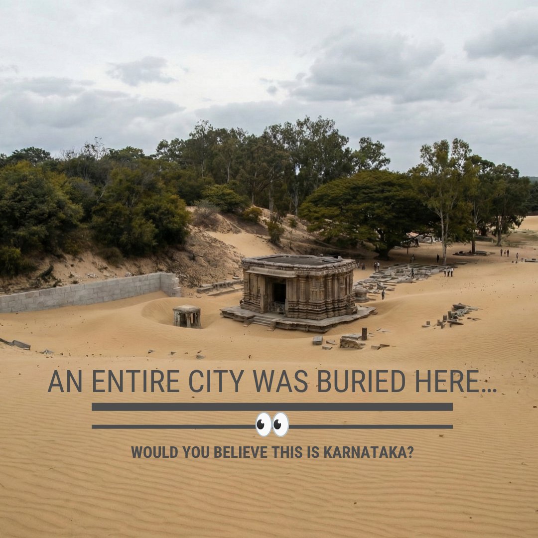 CHUKKIMANE's tweet photo. An entire city buried beneath sand? 👀🏜️

This isn't a movie scene.

It's Talakadu, Karnataka — ancient temples, shifting sands and centuries of history hiding in plain sight.

Would you explore a place like this? 👇

📍 Near ChukkiMane

#Talakadu #Karnataka #TravelIndia https://t.co/RuIqC1jo0L