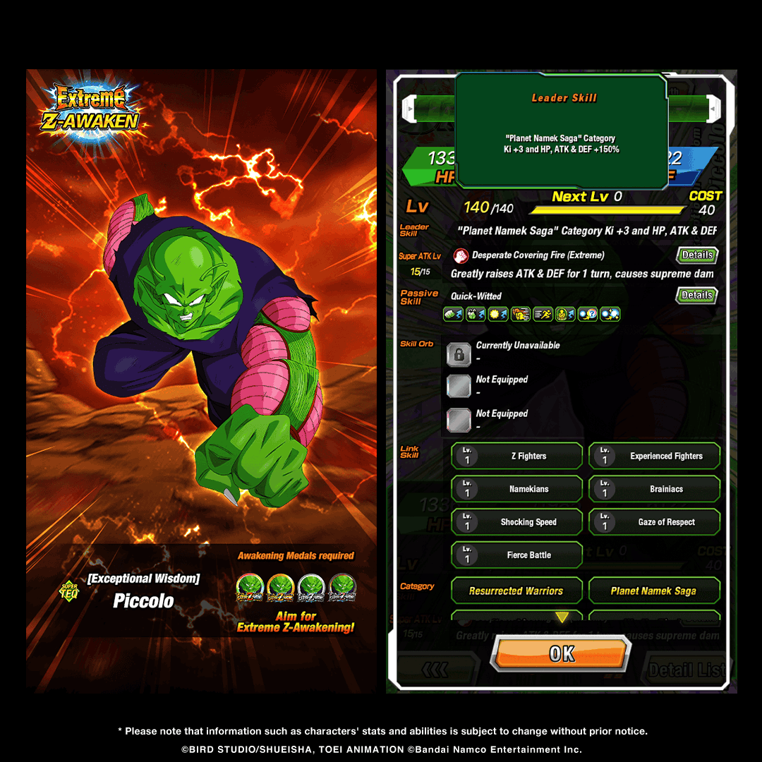 dokkan_global's tweet photo. UR [Exceptional Wisdom] Piccolo can soon be Extreme Z-Awakened!

After Extreme Z-Awakening, his Leader Skill, Passive Skill and Super Attack will be strengthened! https://t.co/3alWxVm1M0