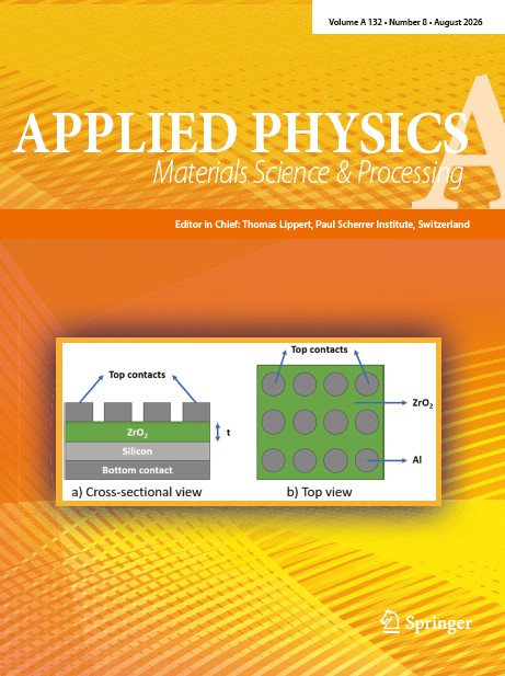 SpringerPhysics's tweet photo. Check out the #AppliedPhysicsA cover figure used for the August cover: Investigation on the effect of oxygen-rich annealing on electrical and material properties of sol-gel derived zirconium oxide gate dielectric thin films by Tahsinul Huq, et al. https://t.co/ehwP2CnPqG https://t.co/4H4on2SPx3