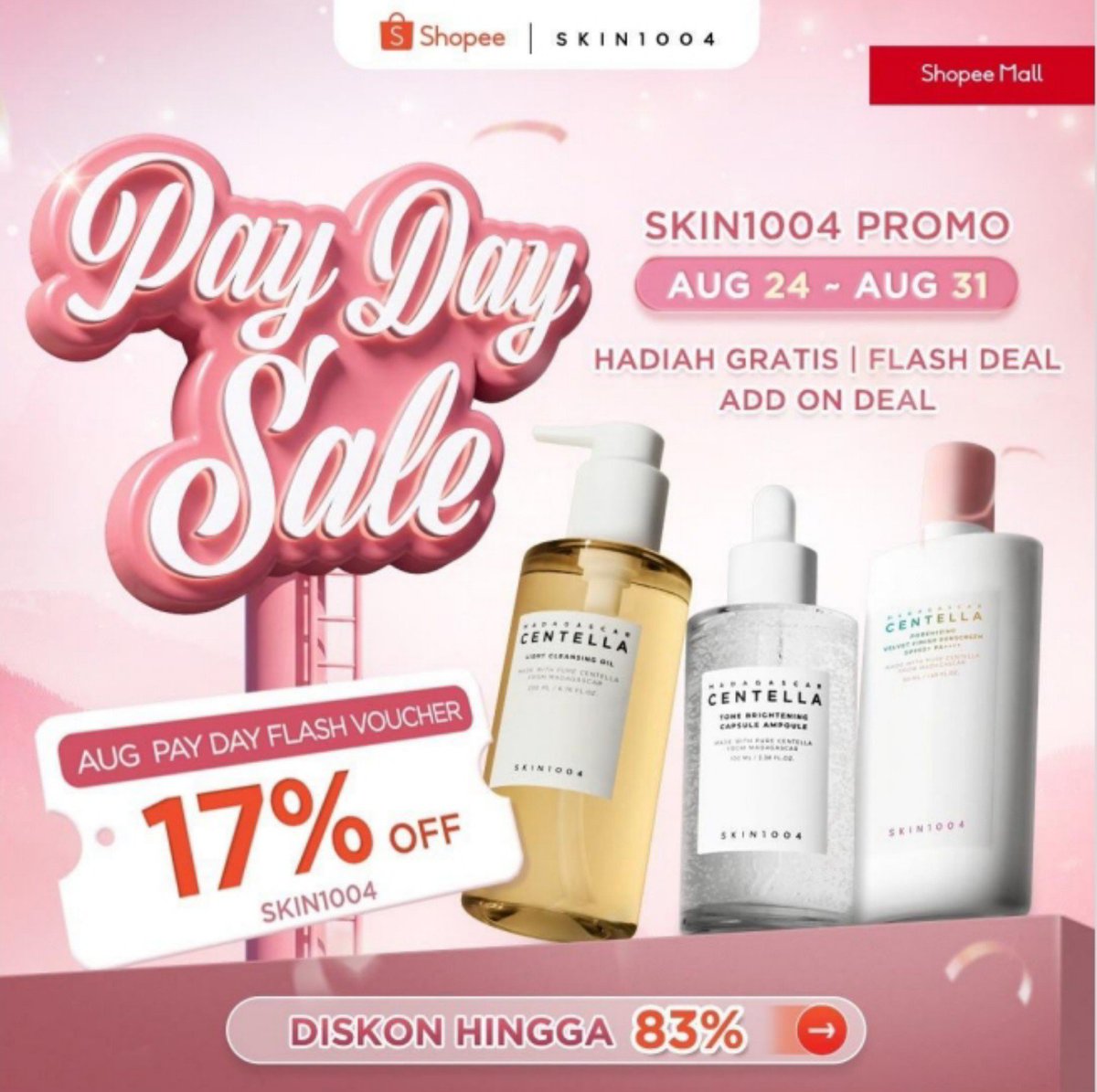 Nia_Chova15's tweet photo. PAYDAY TIME🥳
Waktunya CO skincare kesayangan🤩
Periode promo 24–31 Agustus
● Diskon 17%
● Link pembelian Shopee: 
https://t.co/nZkCCyvdup
web=1&amp;utm_campaign=s555954448_ss_id_twtr_twitter&amp;utm_source=twitter&amp;ut
m_medium=seller&amp;utm_content=tinted-sunscreen&amp;smtt=9 https://t.co/3uqa1zuGsK