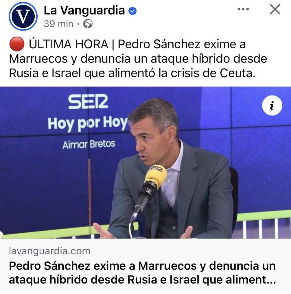 Defensa_Israel's tweet photo. Amigos. Cuando Pedro Sánchez utiliza el populismo y la demagogia para engañar a la gente común, parte de la premisa de que una gran mayoría carece del criterio, de la información y de la voluntad necesarios para cuestionar un discurso diseñado para manipular sus emociones y explotar sus prejuicios.
🇪🇸🔥🇮🇱  |  #Israel #España 
- La razón principal por la que este discurso es eficaz es porque conecta con prejuicios que ya existen en una buena parte de la sociedad, la cual ya de por si tiende a considerar a los rusos o a los judíos como grupos conspiradores.
- Para el gobierno español, convencer a las masas de que detrás de lo que acontecido en Ceuta hay una conspiración rusa y judía ya tiene el camino a medio andar pues ofrece una explicación que encaja con una creencia que el oyente o el lector ya posee (proceso mental conocido como sesgo de confirmación).
- El gobierno español, que necesita a quien culpar de la crisis en Ceuta, utiliza un mecanismo que ya lleva siglos utilizado contra los judíos (en este caso Israel, el país de los judíos).
- Sánchez necesita un chivo expiatorio, asi que nos identifica a nosotros como el "enemigo de España", amplifica ese perjuicio ya existente (¿recuerdan el discurso en otros tiempos sobre la conspiración judeomasónica?), y le dice a la gente exactamente aquello que ya está predispuesta a creer.
- El oyente o el lector se traga fácilmente esa propaganda pues quienes la reciben la procesan como una confirmación de lo que "ya sabían".
- En fin. Ser consciente de este proceso evitará ser victima del mismo. Abran sus cabezas por favor! Shalom  😑