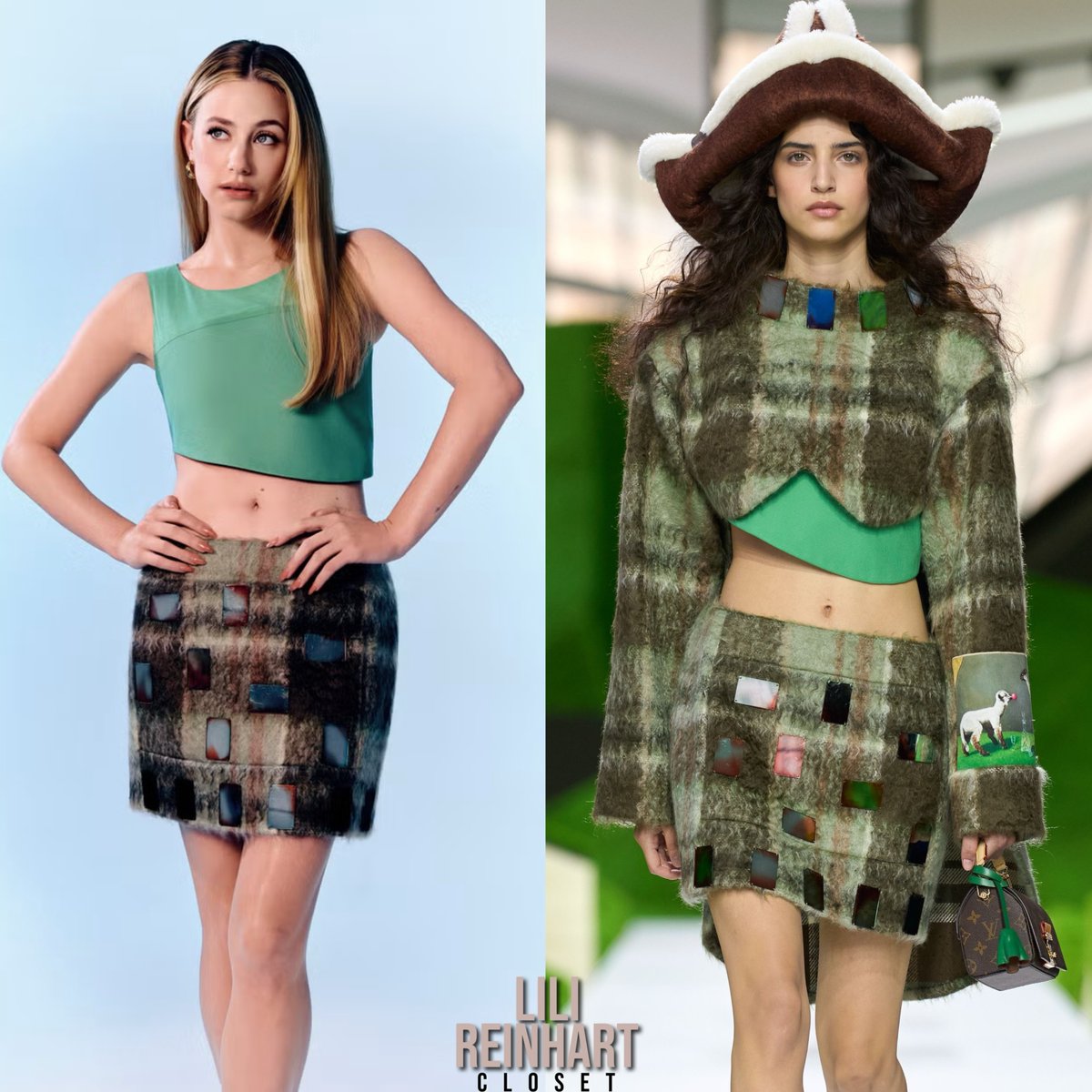 TalhaGl's tweet photo. Lili for Cosmopolitan UK, 2026. @LiliReinhart wore a @LouisVuitton Fall 2026 Collection look. https://t.co/3ZcrAYiOuy