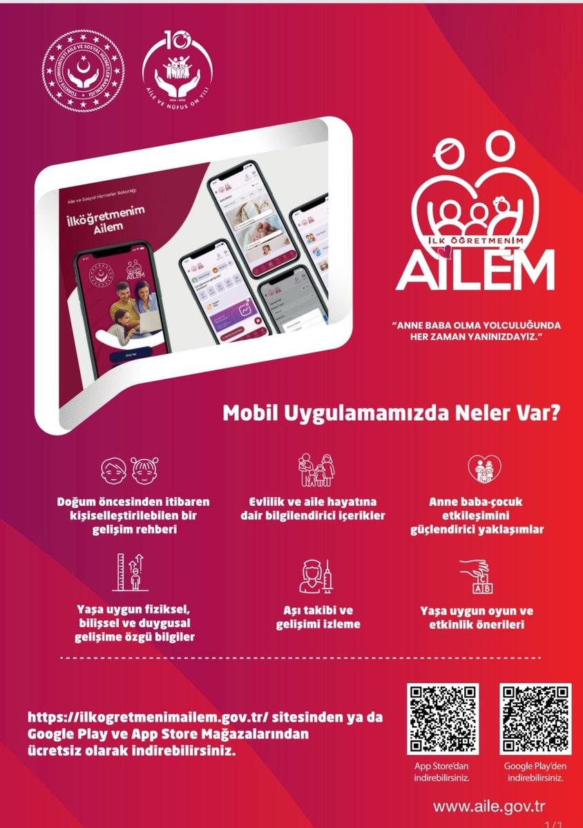 bitlis_aile's tweet photo. 📍 "Anne baba olma yolculuğunda her zaman yanınızdayız."👨‍👩‍👧‍👦

Aile ve Sosyal Hizmetler Bakanlığı olarak hayata geçirdiğimiz "İlk Öğretmenim Ailem" mobil uygulaması ile ebeveynlerimizin ve çocuklarımızın yanındayız.

Uygulamayı indirmek için 👇🏻👇🏻👇🏻
https://t.co/iho48sah09 adresini ziyaret edebilirsiniz 📲

@tcailesosyal @BitlisValiligi @ASHB_ATHGM