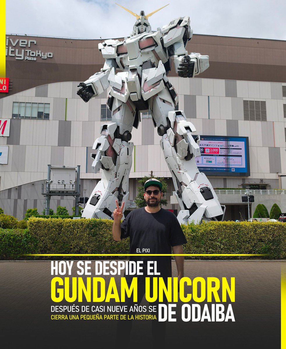 PixiPixii's tweet photo. Hoy no solo se despide el Gundam Unicorn de Odaiba… se cierra una pequeña parte de la historia, después de casi nueve años, su silueta dejará de formar parte de Odaiba https://t.co/brfFfZ9Cho