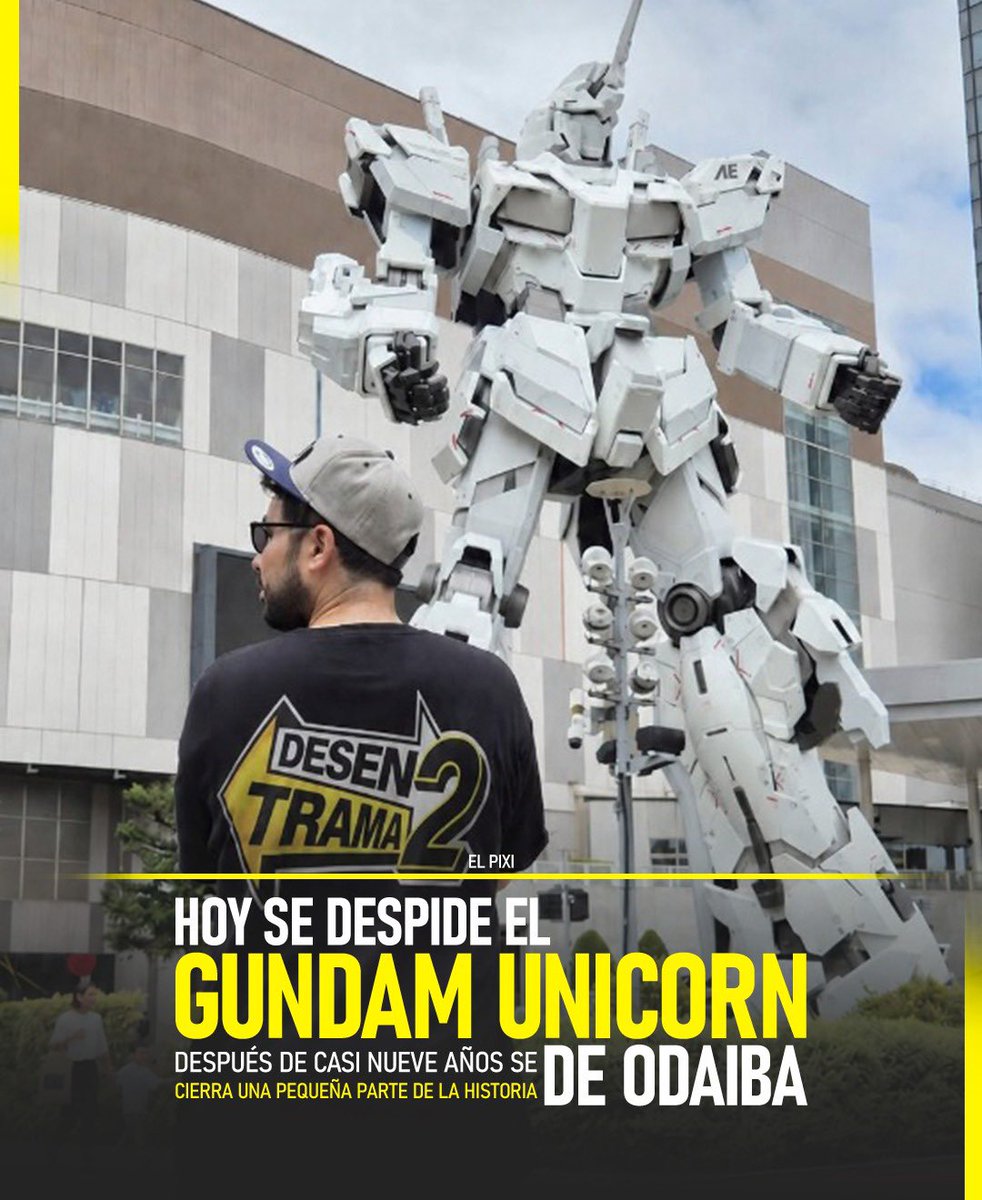 PixiPixii's tweet photo. Hoy no solo se despide el Gundam Unicorn de Odaiba… se cierra una pequeña parte de la historia, después de casi nueve años, su silueta dejará de formar parte de Odaiba https://t.co/brfFfZ9Cho