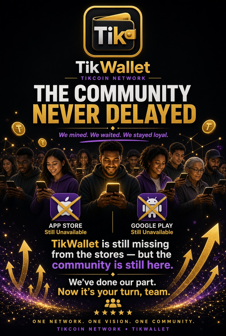 IamericOny77334's tweet photo. We’ve been patient. We’ve been loyal. 
We’ve been here from the beginning. 💜💛

Now it’s time for action, not more waiting. ⏳🔥
The community has done its part — TikWallet team, deliver! 🚀

#TikCoin #TikWallet #TikCoinNetwork #TikCoinCommunity 
@TikCoin_Network https://t.co/UWv0Hp9RJ0