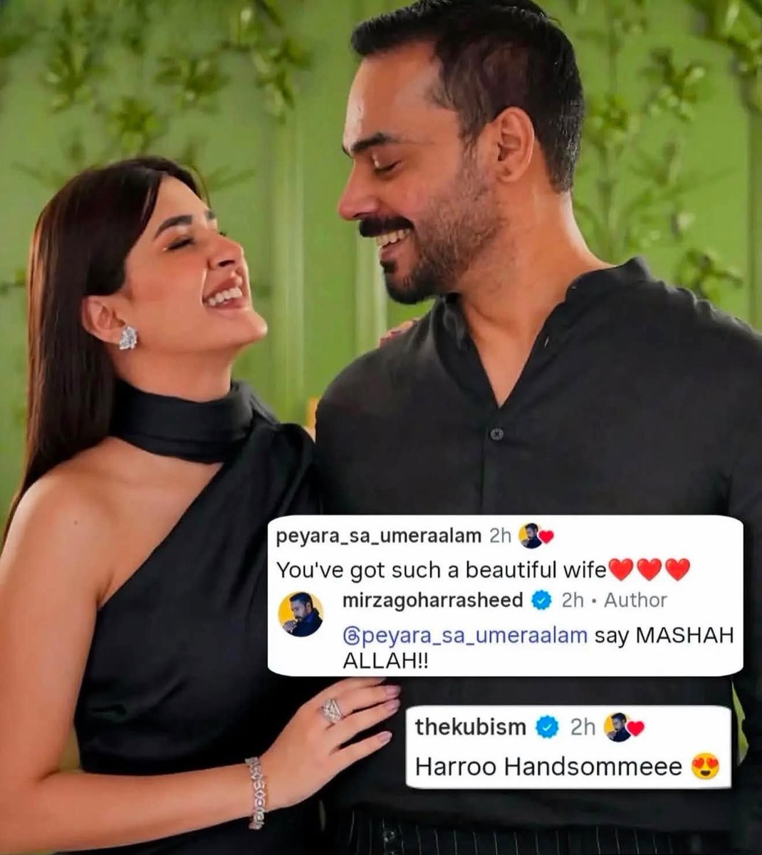 AroobaK97650's tweet photo. Gohar Rasheed wins hearts once again! ❤️ His warm and graceful response to a fan praising his wife’s beauty is winning everyone over. ✨

#GoharRasheed #FanLove #CoupleGoals #CelebrityMoments https://t.co/pScpqRwI7V